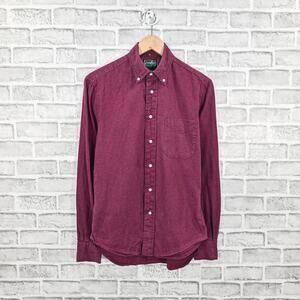 GITMAN BROS. Vintage Men's Button Down Shirt in Burgundy Red Size Small